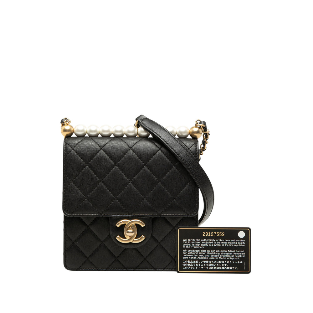 Pre-Loved Chanel Small Lambskin Chic Pearls Flap - Picture 7 of 7